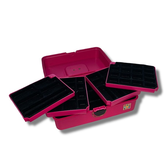 Vintage Other - Vtg Caboodles 2420 Pink & Black Jewelry Case